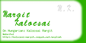 margit kalocsai business card